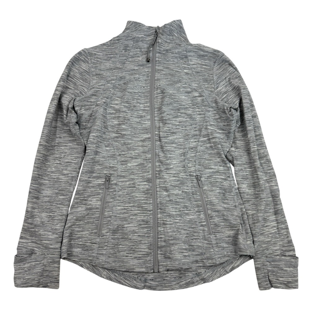 Lululemon Define Jacket Wee Are From Space Ice Grey Alpine White‎ Zip 8 W4ACYS